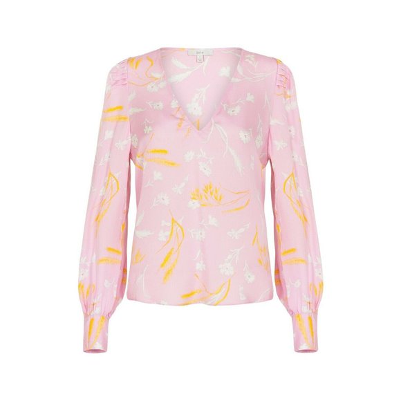 Joie Yadra Floral Silk Blouse Top in Lavender Rose - Picture 2 of 3